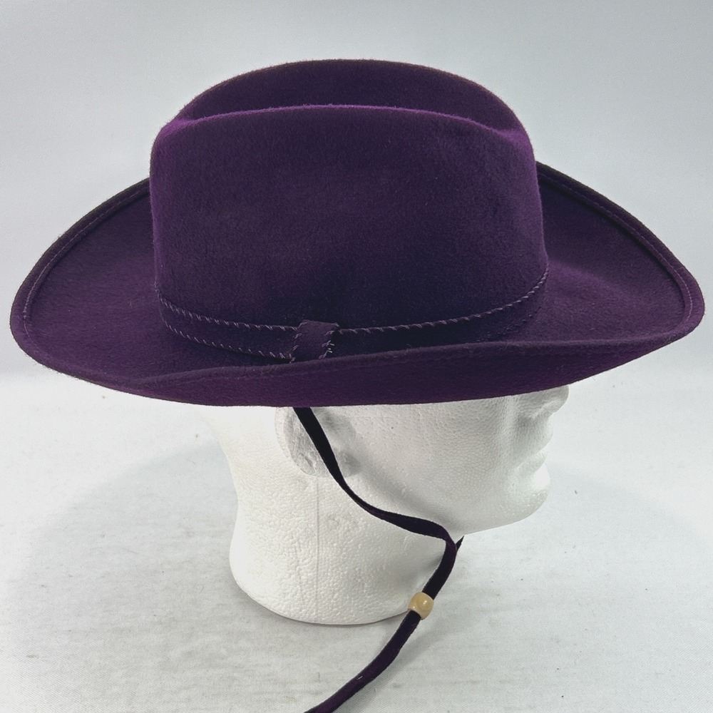 Vintage Geo W Bollman & Co Ladies Hat MR. K Originals 100% Wool Maroon Band Bow - Picture 4 of 12